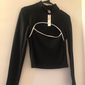 Victoria’s Secret Cotton Cutout Valiant Long Sleeve Top Size M, New With Tag,